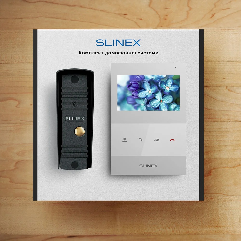 Комплект відеодомофону Slinex SQ-04(White)+ML-16НD(Black)